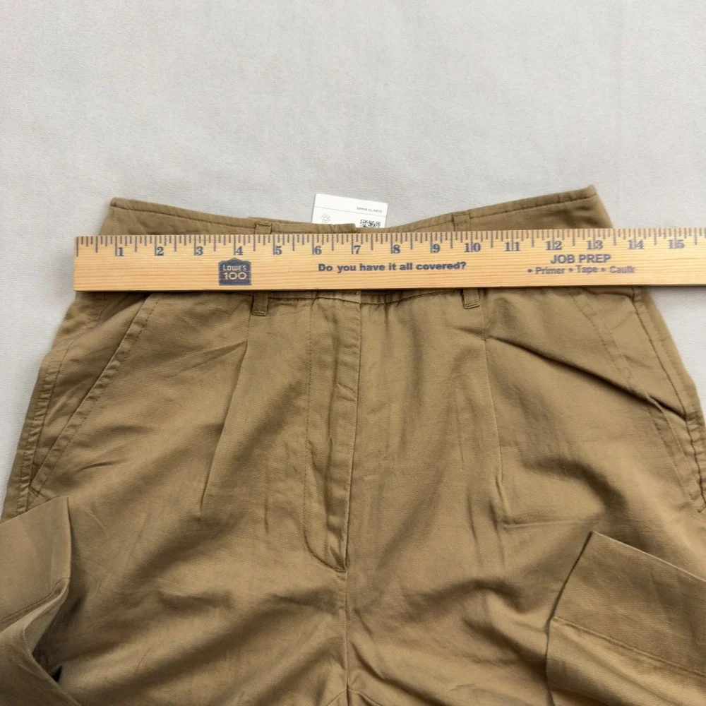 Quince Drapey Twill Tapered Trouser Baywood Tan Brown LB52279-DKBIZ01 Size 4 NWT